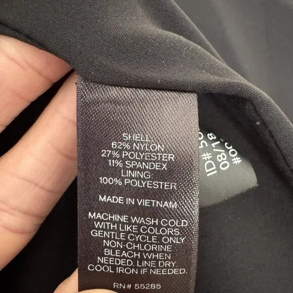 Express Womens Blazer Black 3/4 Sleeve Open Front Dress Jacket Shrug Size 2 - Picture 6 of 7